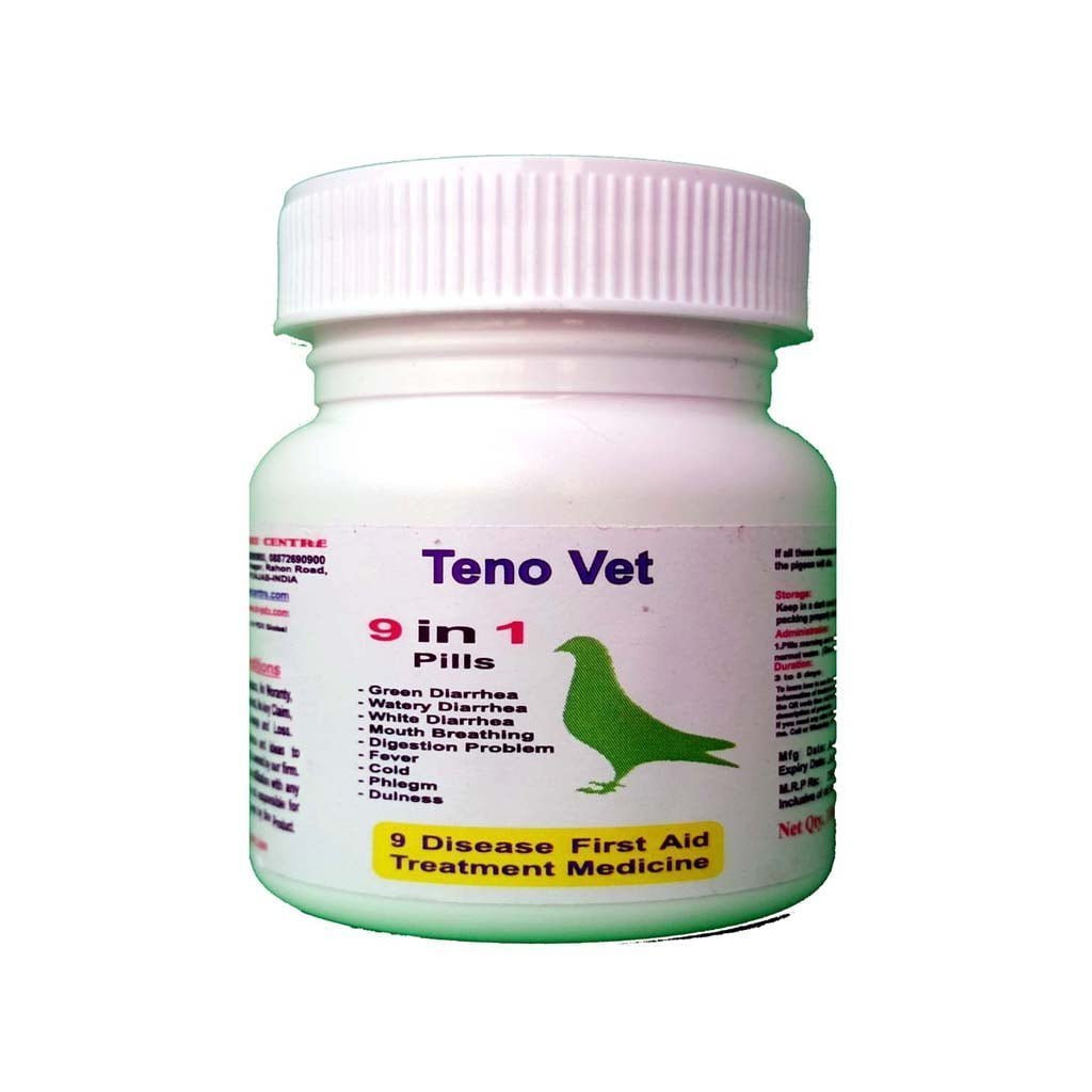 Pigeons
  9 Disease 9-n-1 Tab - Pigeons Kabootar Medicne